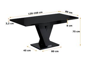Esstisch ASIV Hochglanz Schwarz