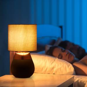 Lampe de nuit ovale tactile Anthracite - Cuivre - Gris