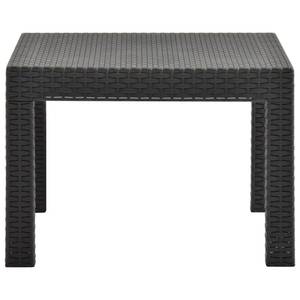 Table de jardin Gris - Matière plastique - Polyrotin - 58 x 41 x 58 cm