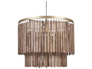 Lampe suspension KAVERI Marron - Bois massif - 60 x 146 x 60 cm