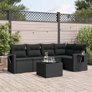 Gartensitzgruppe K1127(6-tlg) Schwarz - Massivholz - 69 x 62 x 62 cm