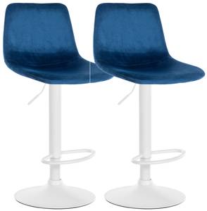 Tabouret de bar Divo Lot de 2 Bleu