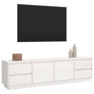 TV-Schrank D369 Weiß - Massivholz - 37 x 48 x 176 cm