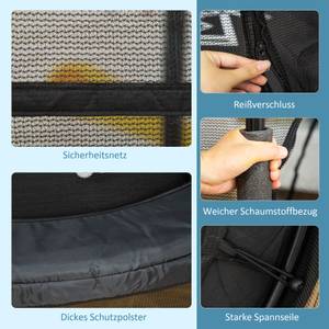 Trampolin 342-008V01BK Esche Schwarz Dekor