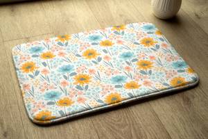 Badteppich Florales Muster 75 x 45 x 75 cm