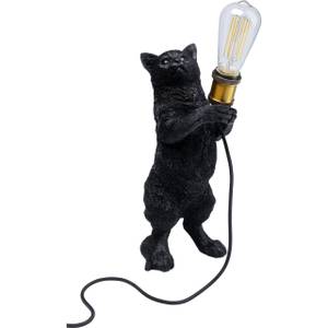 Lampe chat noir Noir - Matière plastique - 18 x 41 x 21 cm