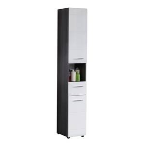 Armoire de toilette Line Gris - En partie en bois massif - 30 x 182 x 31 cm