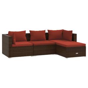 Garten-Lounge-Set (4-teilig) 3013632-7 Braun - Rot - Rotbraun - Höhe: 30 cm