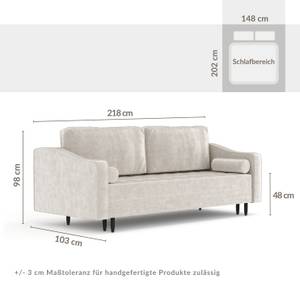 Schlafsofa Zyia Weißgold