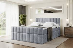 Boxspringbett MIAMI-Z KING Hellgrau - Breite: 160 cm