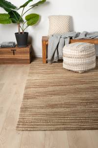 Handgefertigter Teppich Wood Fiber Beige - Textil - 160 x 230 x 1 cm