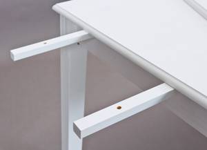 Esstisch Zusatzplatte Wright Weiß - Massivholz - 90 x 2 x 30 cm