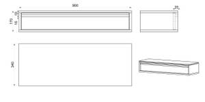 Table console suspendu EVO Crème