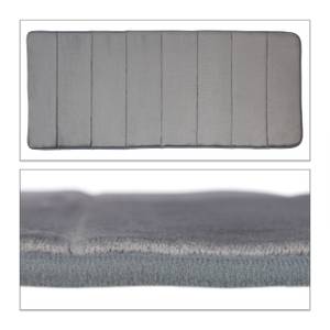 Tapis de bain mousse mémoire gris 49 x 114 cm