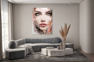 Tableau Canvas VISAGE Portrait Peinture 80 x 120 x 120 cm