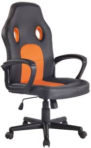 Chaise de bureau Elbing Noir - Orange