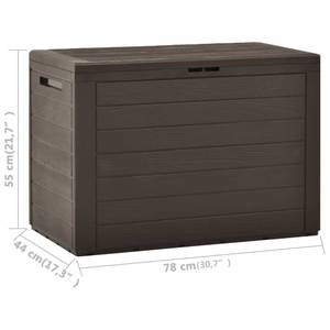 Aufbewahrungsbox Braun - Kunststoff - Polyrattan - 78 x 55 x 78 cm