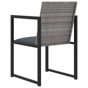 Garten-Essgruppe (9-teilig) 3005133-3 Grau - Glas - Metall - Polyrattan - 109 x 72 x 221 cm