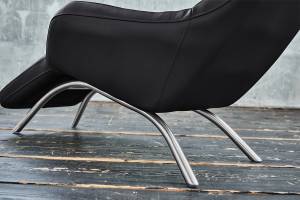 Fauteuil de relaxation CAVAL cuir Noir