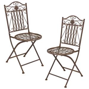 Set de Bistrot Biella pour Jardin Métal Marron