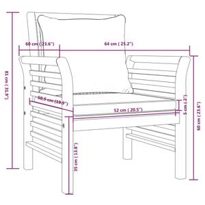 Gartenstuhl 3016809 (2er Set) Dunkelgrau