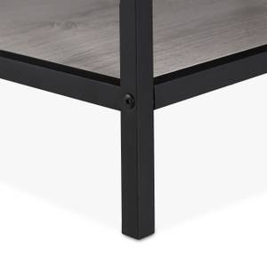 Table avec plateaux relevables Noir - Gris - Bois manufacturé - Métal - 90 x 58 x 87 cm