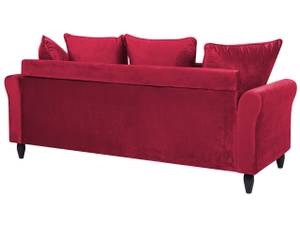 3-Sitzer Sofa BORNHOLM Schwarz - Rot