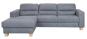 Ecksofa CARACAS Grau - Ecke davorstehend links - Ottomane davorstehend links