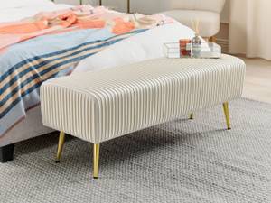 Hocker PATERSON Creme - Gold - Weiß