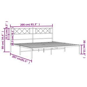 Metall Bettgestell 3032045-2 206 x 207 cm