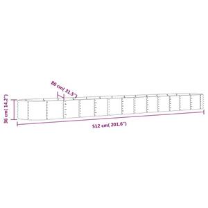 Hochbeet 3012741-1 Anthrazit - 512 x 36 cm