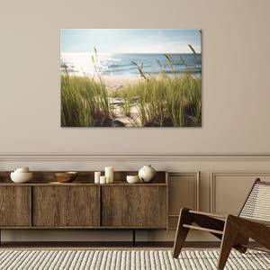 KUNSTDRUCK Serene Beach Grass Scene 100 x 70 cm