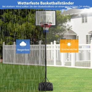 Basketballkorb EB50323DE Schwarz - Metall - 77 x 355 x 78 cm