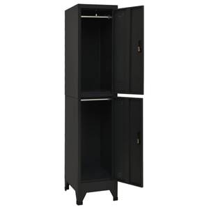 Armoire à casiers 294428-2 Noir - Profondeur : 45 cm