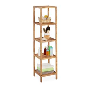 Badregal Walnuss 5 Ablagen Braun - Holzwerkstoff - 36 x 145 x 36 cm