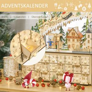 Adventskalender 830-417 Braun - Holzwerkstoff - 13 x 43 x 45 cm