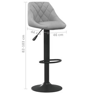 Tabouret de bar 3014269-1 Gris - Métal - Textile - 46 x 103 x 44 cm