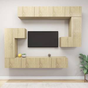 TV-Schrank 8er Set D794 Braun - Holzwerkstoff - 30 x 30 x 100 cm