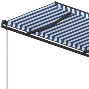 Auvent rétractable 3006677-2 Bleu - Blanc - 350 x 450 cm