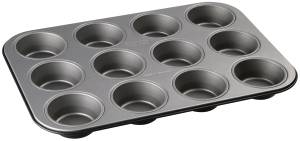 Zenker 12er  Muffinform energy Backform Grau - Metall - 27 x 39 x 3 cm