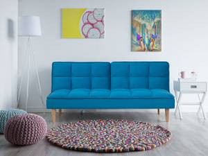 3-Sitzer Sofa SILJAN Blau - Eiche Hell