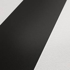 Vliestapete mit Streifen Schwarz Weiß Schwarz - Weiß - Kunststoff - Textil - 53 x 1005 x 1 cm
