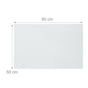 Tableau mémo magnétique verre blanc 80 x 50 cm