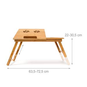 Table pliante ordinateur portable bambou Marron - Bambou - 73 x 31 x 35 cm