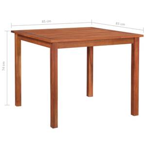 Table de salle à manger Marron - Bois massif - Bois/Imitation - 85 x 74 x 85 cm