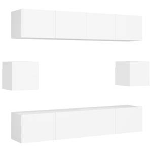 TV-Schrank 6er Set D559 Weiß - Tiefe: 80 cm