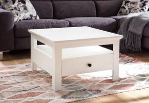 Table basse Universal Blanc - En partie en bois massif - 70 x 46 x 70 cm