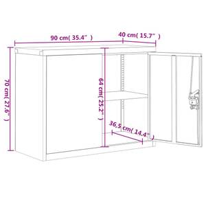 Aktenschrank 299865-1 Anthrazit - Höhe: 70 cm