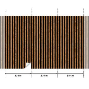 Papier Peint planches imitation bois Marron - Papier - 53 x 1000 x 1000 cm