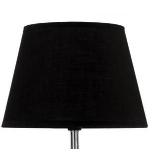 Tischlampe FODIO 2-er Set Schwarz - Silber - Keramik - Textil - 24 x 40 x 24 cm